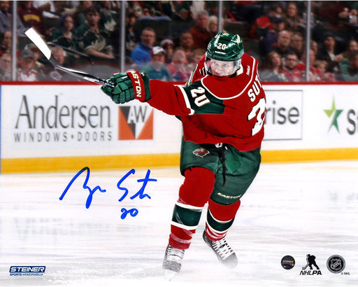 Ryan Suter Minnesota Signed Slap Shot Against Los Angeles Kings 8x10 Photo