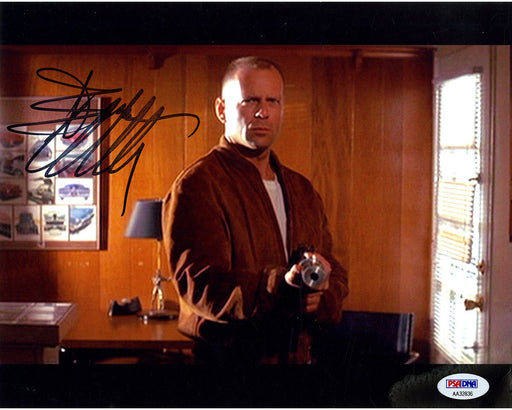 Bruce Willis Signed Horizontal Looper 8x10 Photo (PSA/DNA)