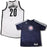 Tornike Shengelia Jersey Set - Brooklyn Nets 2013-2014 Season Game Used #20 White and Black Jersey and Blue Veterans Day Short Sleeve Warmup Shirt Set