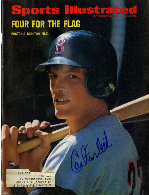 Carlton Fisk Signed 9/25/72 Sports Illustrated Magazine