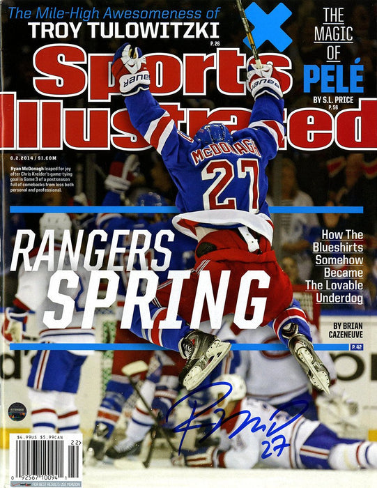 Ryan McDonagh Signed Sports Illustrated Magazine - 6/2/2014