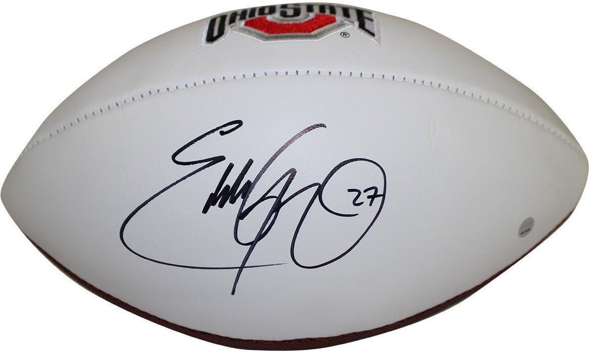 Eddie George Signed Ohio State Buckeyes Jarden White Panel Signature Football