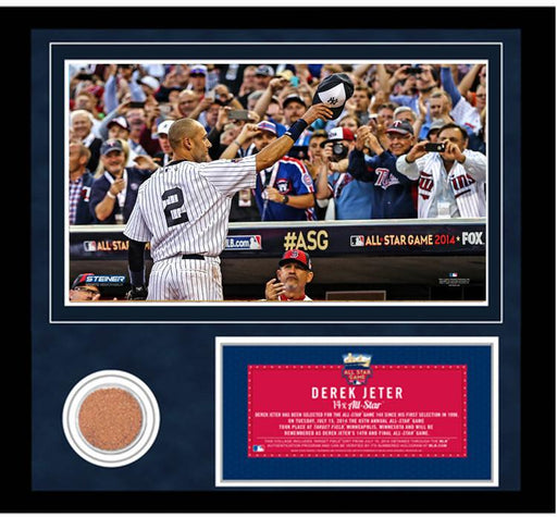 Derek Jeter 14 Time All Star 11x14 Framed Collage with Dirt from Target Field