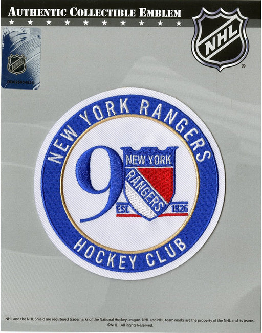 New York Rangers Rangers 90th Anniversary Patch