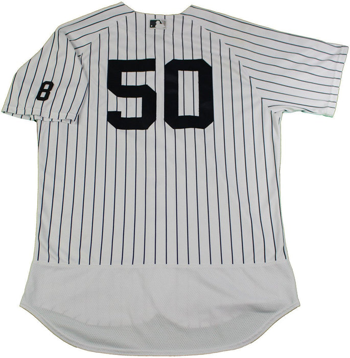 Kirby Yates New York Yankees 2016 Game Used #50 Pinstripe Jersey(10/1/2016)(JC007169)