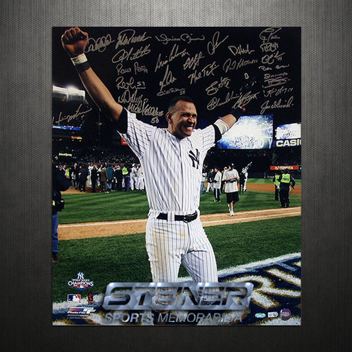 Alex Rodriguez 2009 WS Celebration Team Signed 20x24 Photo (MLB Auth)