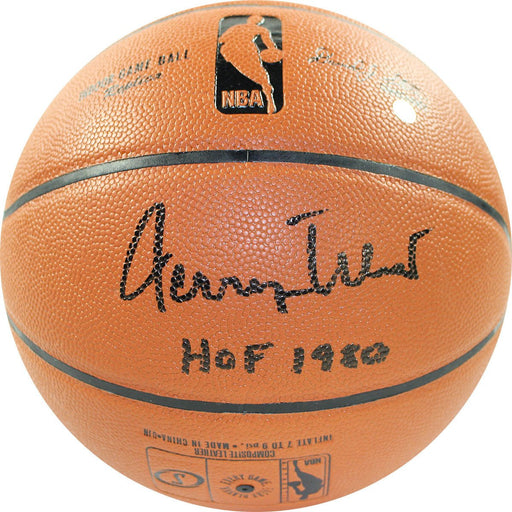 Jerry West Signed NBA I/O Basketball w/ "HOF" Insc