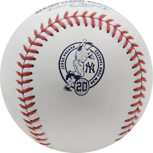 Jorge Posada Retirement Logo Official Baseball ROMLB-JP20