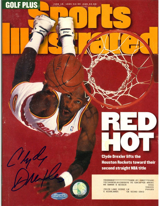 Clyde Drexler Signed 6/19/95 Sports Illustrated Magazine