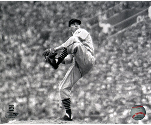 Bob Feller Black and White Pitching 8x10 Photo uns