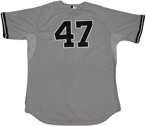 Ivan Nova Jersey - NY Yankees 2015 Game Used #47 Grey Cool Base Jersey (8/2/2015)(HZ251889)(0000005522)(Size 50)