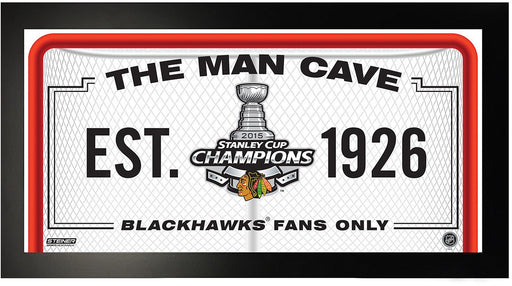 Chicago Blackhawks Stanley Cup Man Cave Sign 10x20 Framed Photo