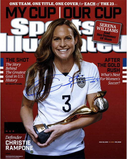 Christie Rampone Signed 2015 World Cup Sports Illustrated Magazine 16x20 Photo