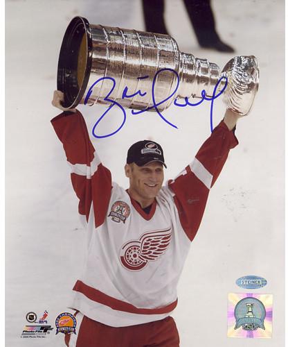 Brett Hull Red Wings 2002 Stanley Cup Overhead Vertical 8x10 Photo