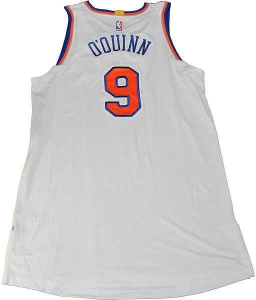 Kyle O'Quinn New York Knicks 2015-16 Game Used #9 White Jersey (12/4/2015 vs. Brooklyn Nets) (3XL) (NKN04936)