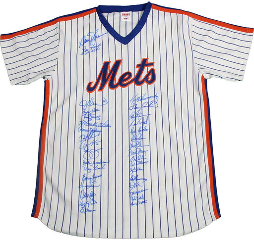 1986 New York Mets Team Signed Jersey w/ Gary Carter 35 Signatures PSA/DNA Auth