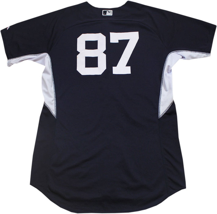 Francisco Arcia Jersey - NY Yankees 2014 Spring Training Game Used#87 Road BP Top (HZ120020) (Size 46)