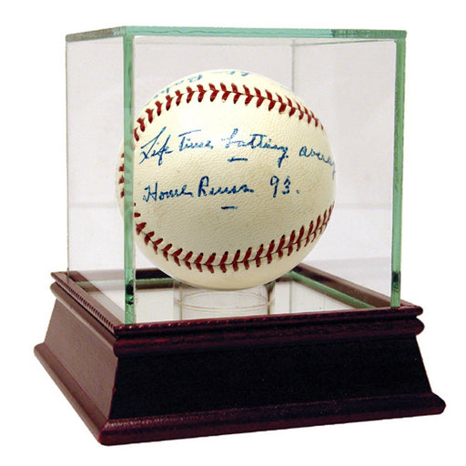 Frank Home Run Baker Single Signed OAL Baseball 3 Stat Inscriptions JSA PSA/DNA