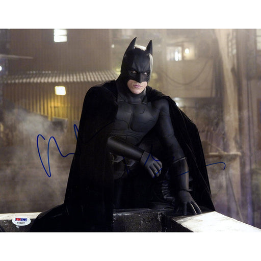 Christian Bale Signed Batman Horizontal Crouching Down 11x14 Photo PSA/DNA