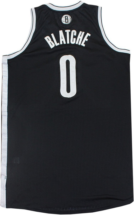 Andray Blatche Jersey - Brooklyn Nets 2013-2014 Home Opener Game Used #0 Black and White Jersey (11/1/2013 vs. Miami) (3XL) (BKN00276)