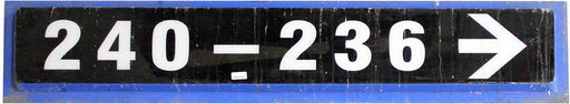 240-236 (Right Arrow) Section Sign From  Giants Stadium (87 1/4x19 1/4)