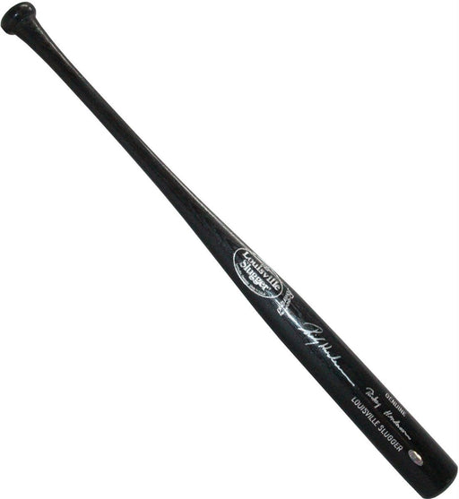 Rickey Henderson Signed Black Mini Bat