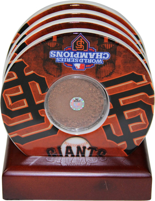 San Francisco Giants 2012 World Series Coaster Set w/2012 WS Dirt