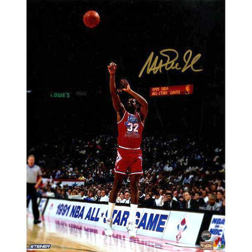 Magic Johnson Signed 1991 All-Star Game Jump Shot 8x10 Photo