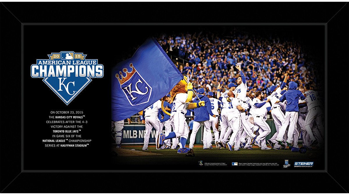 Kansas City Royals 2015 American League Champions Celebration 10x20 Framed Photo