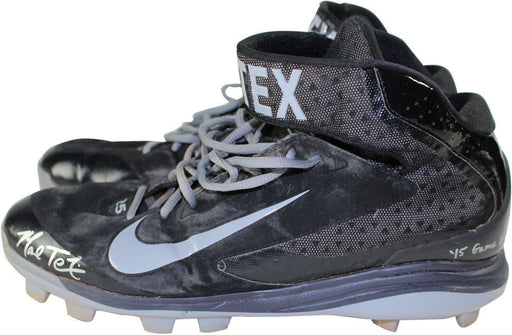 Mark Teixeira Signed Game Used Black/Grey Plastic Spike Cleats w/ "2015 GU" Insc. (Pair) Size: 13.5