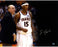 Jim Boeheim w/ Carmelo Anthony Black Background Signed 16x20 photo