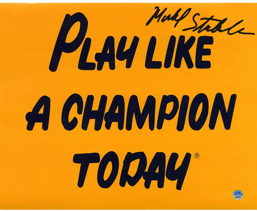 Michael Stonebreaker Signed Notre Dame "Play Like A Champion" 8x10 Photo