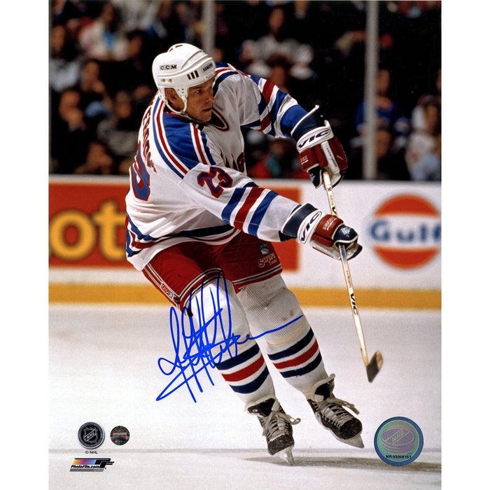 Jeff Beukeboom Signed White Jersey New York Rangers 8x10 Photo