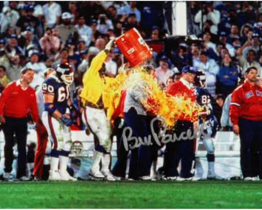 Bill Parcells Signed 1986 Giants Super Bowl Gatorade Celebration 8X10