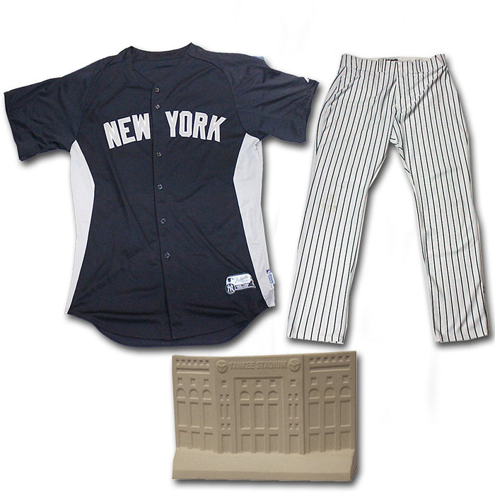 2013 NY Yankees Team Issued Set - Away BP Jersey & Pinstripe Pants