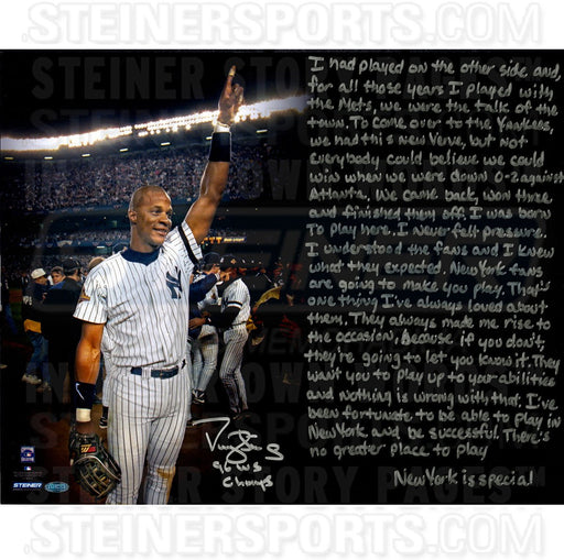 Darryl Strawberry Signed Yankees Uniform 16x20 Story Photo