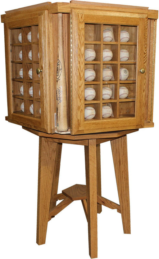 Rotating Pentagon Baseball Display Case