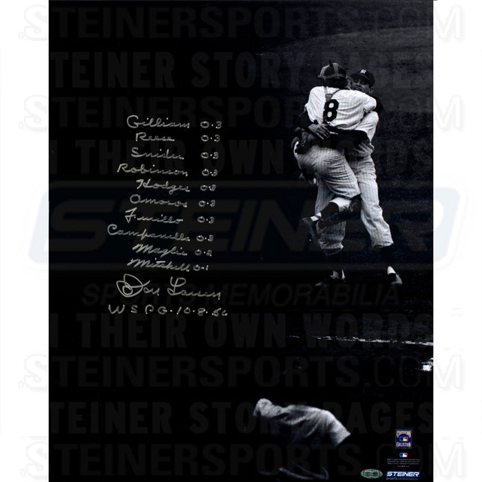 Don Larsen Signed World Series Perfect Game 16x20 Photo w/ "Box Score" Insc