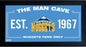 Denver Nuggets Man Cave Sign 10x20 Framed Photo