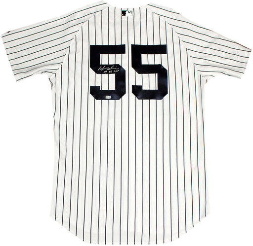 Hideki Matsui Signed New York Yankees 2009 WS Patch Pinstripe Jersey Signed On Back w/ “09 WS MVP” insc (MLB Auth)