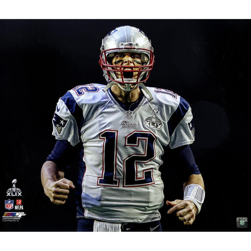 Tom Brady Unsigned Superbowl 49 Scream 20x24 Photo