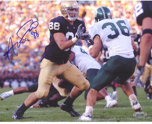 Anthony Fasano Notre Dame Blocking vs. Michigan State Horizontal 8x10 Photo