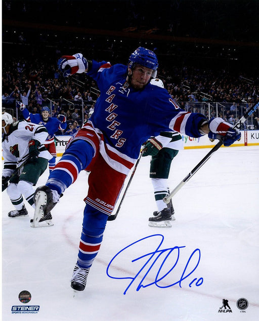 JT Miller Signed Goal Celebration 8x10 Photo