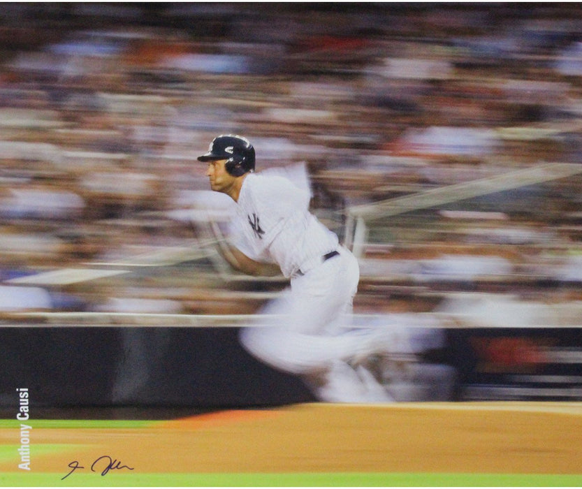 Derek Jeter Rounding First 8x10 Photo Uns (Signed By Photographer Anthony Causi)