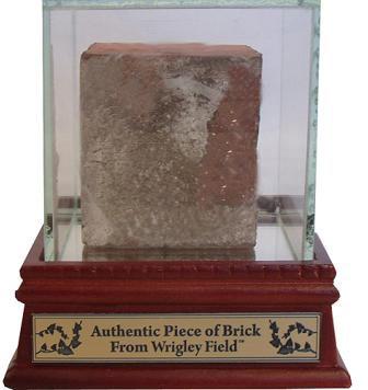 Authentic Piece of Brick from Wrigley Field w/ Glass Display Case