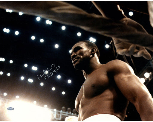 Evander Holyfield Glaring in Ring Signed 16x20 Photo