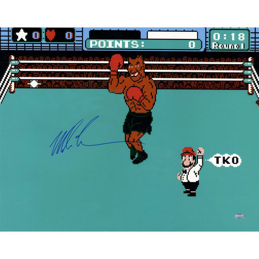 Mike Tyson Signed Punch Out 16x20 Photo