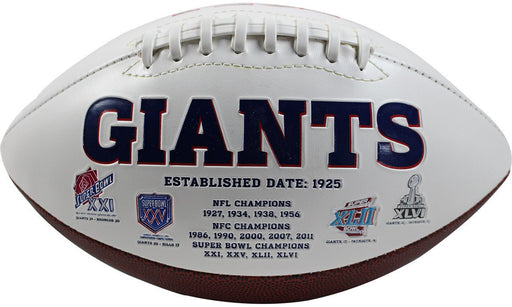 New York Giants White Panel Jarden Signature Football