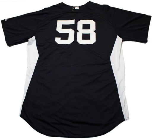 Larry Rothschild Home Batting Practice Jersey - NY Yankees 2012 Team Issued #58 Home Batting Practice Jersey (Size 48) (EK342248)