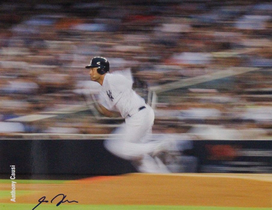 Derek Jeter Rounding First 16x20 Photo Uns (Signed By Photographer Anthony Causi)